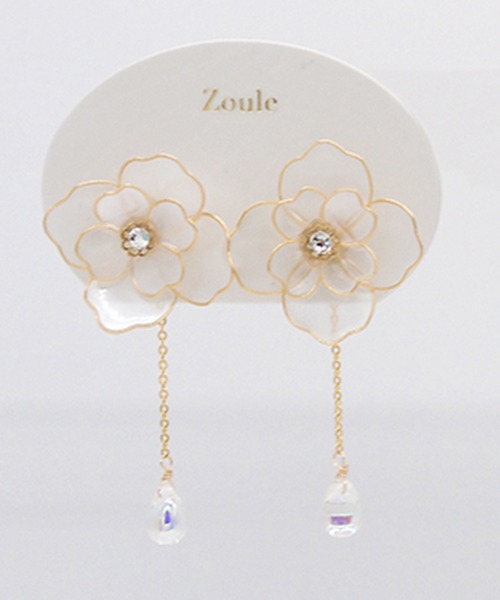 Zoule(ゾーラ)の「Zoule ゾーラ:uniflora (2way) ピアス(ピアス(両耳用)・レディース・ホワイト/ピンク/グレー・FREE)」の12枚目の写真