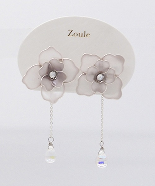 Zoule(ゾーラ)の「Zoule ゾーラ:uniflora (2way) ピアス(ピアス(両耳用)・レディース・ホワイト/ピンク/グレー・FREE)」の16枚目の写真