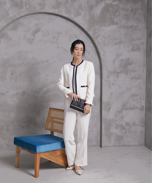 slattgir（スラットジール）の「高身長 バイカラージャケット  