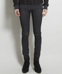 スーパーストレッチシームコーティング スキニーパンツ　スラッシュ