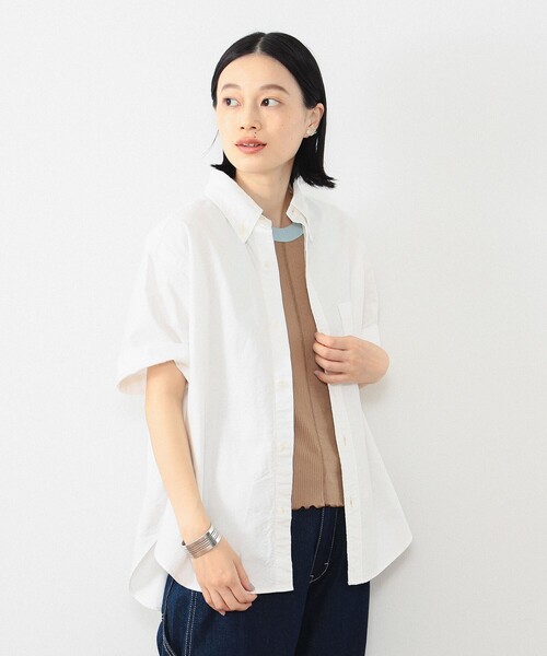 BEAMS BOY(ビームスボーイ)の「ビッグ ボタンダウン ショートスリーブ シャツ(シャツ/ブラウス・レディース・グリーン/ピンク/ホワイト系その他7・ONE SIZE)」の7枚目の写真