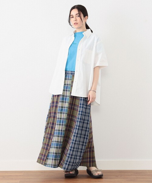 BEAMS BOY(ビームスボーイ)の「ビッグ ボタンダウン ショートスリーブ シャツ(シャツ/ブラウス・レディース・グリーン/ピンク/ホワイト系その他7・ONE SIZE)」の8枚目の写真
