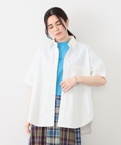 BEAMS BOY(ビームスボーイ)の「ビッグ ボタンダウン ショートスリーブ シャツ(シャツ/ブラウス・レディース・グリーン/ピンク/ホワイト系その他7・ONE SIZE)」の10枚目の写真