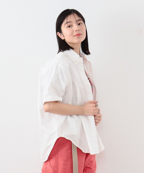 BEAMS BOY(ビームスボーイ)の「ビッグ ボタンダウン ショートスリーブ シャツ(シャツ/ブラウス・レディース・グリーン/ピンク/ホワイト系その他7・ONE SIZE)」の15枚目の写真