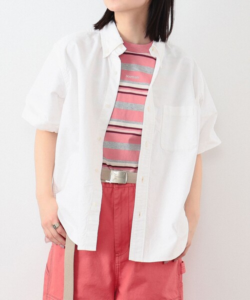 BEAMS BOY(ビームスボーイ)の「ビッグ ボタンダウン ショートスリーブ シャツ(シャツ/ブラウス・レディース・グリーン/ピンク/ホワイト系その他7・ONE SIZE)」の16枚目の写真