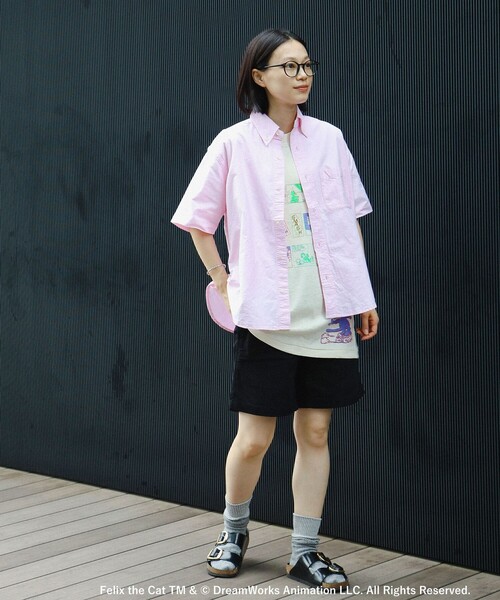 BEAMS BOY(ビームスボーイ)の「ビッグ ボタンダウン ショートスリーブ シャツ(シャツ/ブラウス・レディース・グリーン/ピンク/ホワイト系その他7・ONE SIZE)」の17枚目の写真