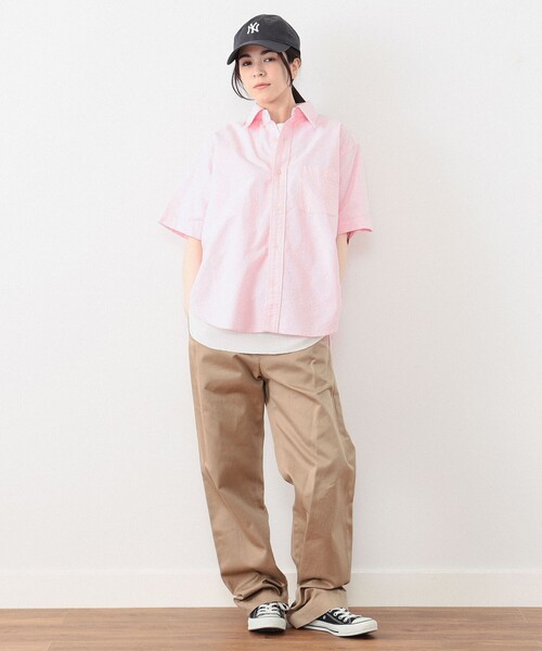 BEAMS BOY(ビームスボーイ)の「ビッグ ボタンダウン ショートスリーブ シャツ(シャツ/ブラウス・レディース・グリーン/ピンク/ホワイト系その他7・ONE SIZE)」の20枚目の写真