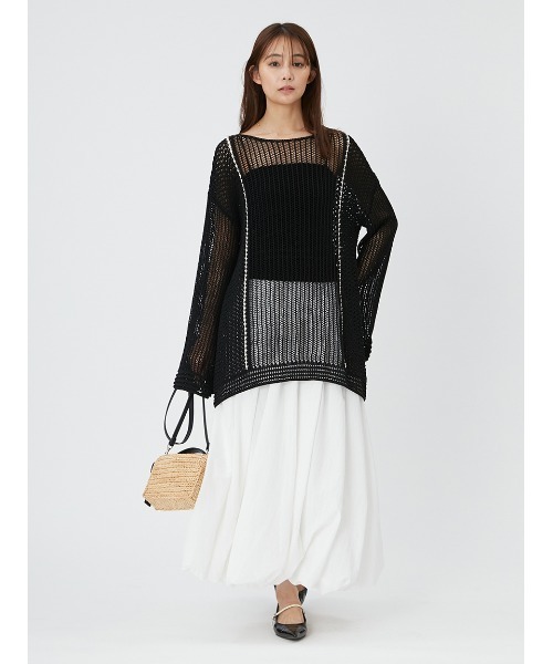 FRAY I.D（フレイアイディー）の「2wayメッシュニットプルオーバー