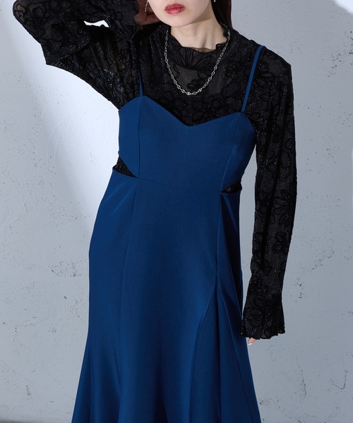 Ellno de Mavie（エルノデメヴィ）の「カットアウトマーメイドワンピース/SETUP対応（ワンピース・レディース・ブラック/ブルー/ブルー系その他・FREE）」の6枚目の写真