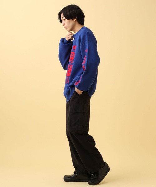 PBLIM（ページボーイリム）の「PBLIM/マッハレーシングニット（ニット/セーター・レディース・オフホワイト/チャコールグレー/ブルー・FREE）」の22枚目の写真