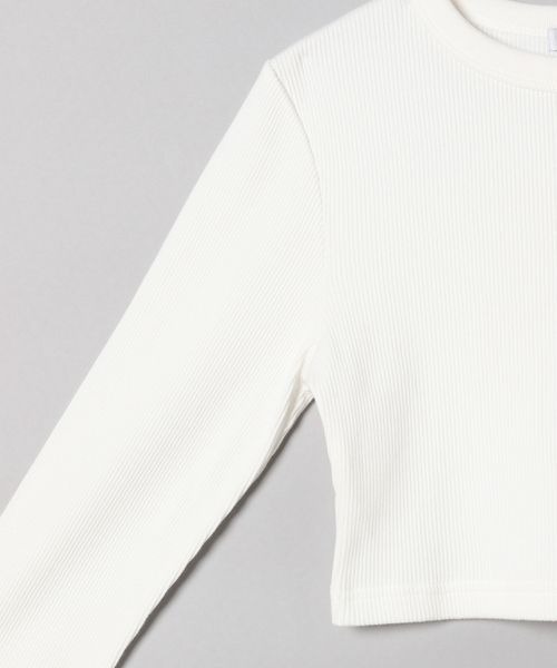 JEANASIS(ジーナシス)の「リブクロップドLS /103375(Tシャツ/カットソー・レディース・ホワイト/ブラック/グレー系その他・FREE)」の10枚目の写真