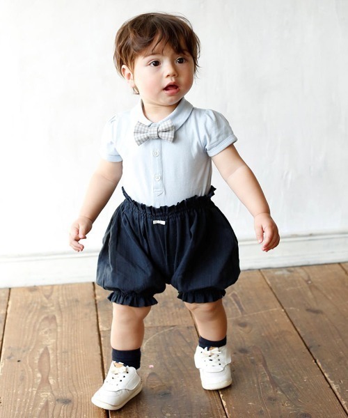 10mois(ディモワ)の「【10mois】たっぷり ブルマ 70-90cm(その他ベビーウェア・キッズ・ホワイト/ピンク/ネイビー・70-90cm/50-70cm)」の7枚目の写真