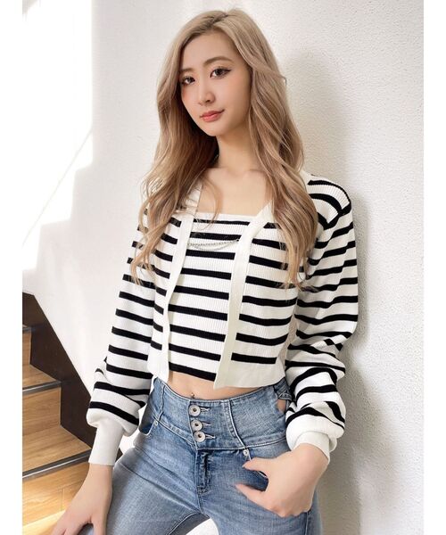 GYDA(ジェイダ)の「キャミアンサンブル2WAYニットトップス(アンサンブル・レディース・ブラック/その他1/ベージュ・FREE)」の3枚目の写真