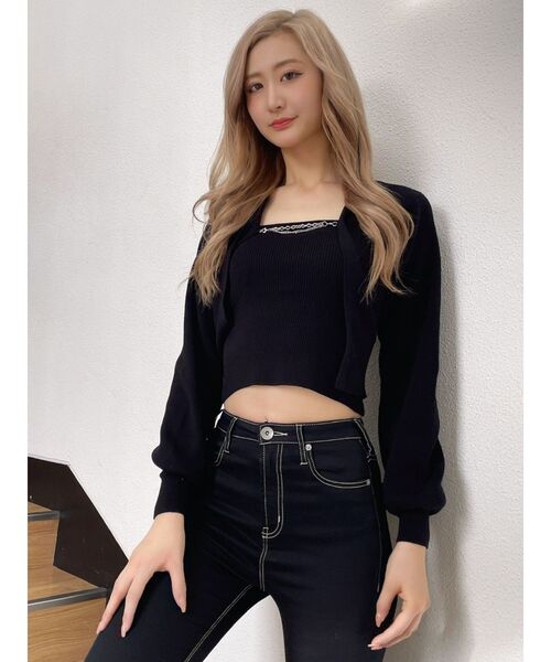 GYDA(ジェイダ)の「キャミアンサンブル2WAYニットトップス(アンサンブル・レディース・ブラック/その他1/ベージュ・FREE)」の21枚目の写真