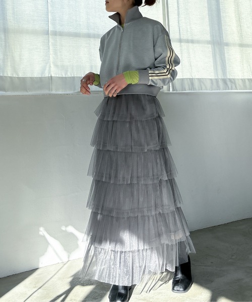 EPIMI E'PIMMY（エピミエピミー）の「ダブルジップトラックジャケット（その他アウター・レディース・ブラック/杢グレー/ブルー・MEDIUM）」の7枚目の写真