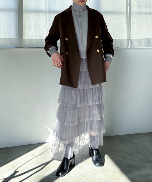 EPIMI E'PIMMY（エピミエピミー）の「ダブルジップトラックジャケット（その他アウター・レディース・ブラック/杢グレー/ブルー・MEDIUM）」の14枚目の写真