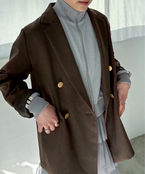 EPIMI E'PIMMY（エピミエピミー）の「ダブルジップトラックジャケット（その他アウター・レディース・ブラック/杢グレー/ブルー・MEDIUM）」の16枚目の写真