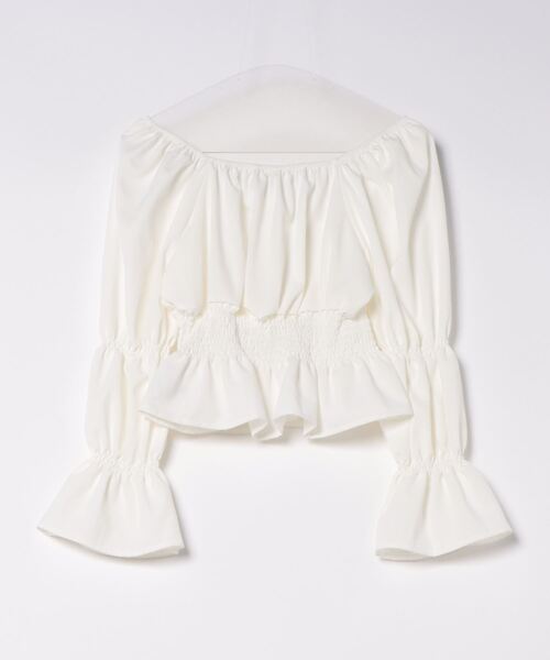 SpRay（スプレイ）の「シャーリングパフブラウス（シャツ/ブラウス・レディース・アイボリー/ブラック/ホワイト・FREE）」の21枚目の写真