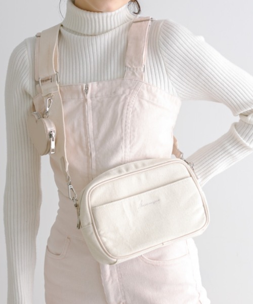 OLIVE des OLIVE（オリーブデオリーブ）の「Aimerianejoieハートポーチ付きミニショルダー　1041200030（ショルダーバッグ・レディース・ピンク/ブラック/アイボリー・FREE）」の14枚目の写真