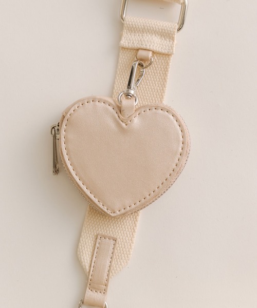 OLIVE des OLIVE（オリーブデオリーブ）の「Aimerianejoieハートポーチ付きミニショルダー　1041200030（ショルダーバッグ・レディース・ピンク/ブラック/アイボリー・FREE）」の17枚目の写真