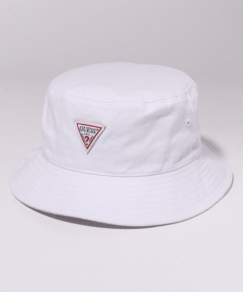 Guess（ゲス）の「【GUESS/ゲス】コットンツイル ワンポイントバケットハット（ハット・メンズ・ホワイト/ベージュ/ブラック・FREE）」の8枚目の写真