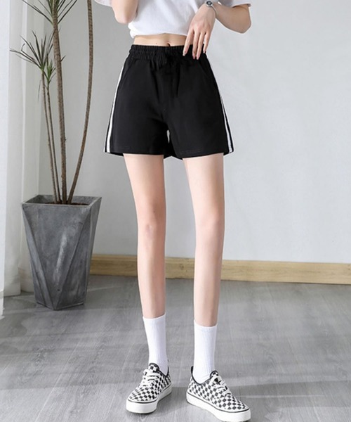 Grandeir（グランディール）の「ボーダーラインショートパンツ（その他パンツ・レディース・ホワイト/ブラック・M/LARGE）」の4枚目の写真