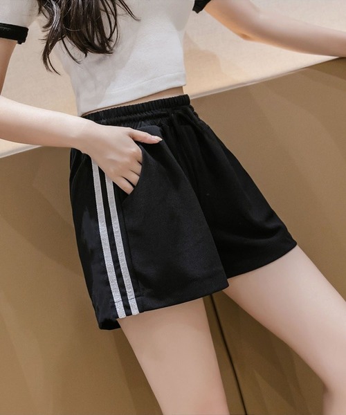 Grandeir（グランディール）の「ボーダーラインショートパンツ（その他パンツ・レディース・ホワイト/ブラック・M/LARGE）」の5枚目の写真