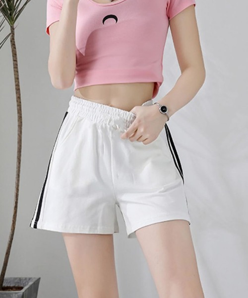 Grandeir（グランディール）の「ボーダーラインショートパンツ（その他パンツ・レディース・ホワイト/ブラック・M/LARGE）」の7枚目の写真