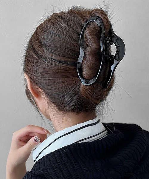 Miniministore(ミニミニストア)の「樹脂ヘアクリップ レディース まとめ髪(バレッタ/ヘアクリップ・レディース・クリア/ブラック系2/レオパード/ブラック系1・FREE)」の8枚目の写真