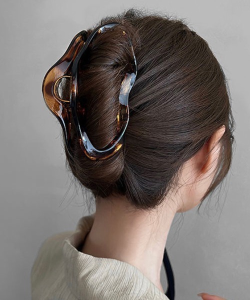Miniministore(ミニミニストア)の「樹脂ヘアクリップ レディース まとめ髪(バレッタ/ヘアクリップ・レディース・クリア/ブラック系2/レオパード/ブラック系1・FREE)」の10枚目の写真