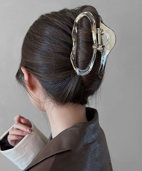 Miniministore(ミニミニストア)の「樹脂ヘアクリップ レディース まとめ髪(バレッタ/ヘアクリップ・レディース・クリア/ブラック系2/レオパード/ブラック系1・FREE)」の13枚目の写真