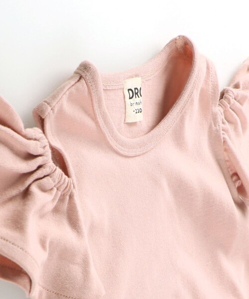 DRC branshes(ディーアールシーブランシェス)の「【WEB限定/DRC/やわらか天竺】肩あきフリル半袖Tシャツ(Tシャツ/カットソー・キッズ・その他4/ブラック/その他3/その他2/その他1/ライトグリーン/グレイッシュベージュ/ピンク・90/130/120/100/110/150/140)」の9枚目の写真