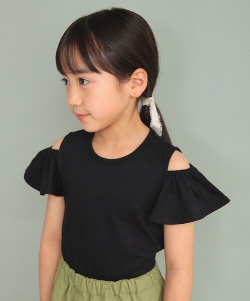 DRC branshes(ディーアールシーブランシェス)の「【WEB限定/DRC/やわらか天竺】肩あきフリル半袖Tシャツ(Tシャツ/カットソー・キッズ・その他4/ブラック/その他3/その他2/その他1/ライトグリーン/グレイッシュベージュ/ピンク・90/130/120/100/110/150/140)」の19枚目の写真