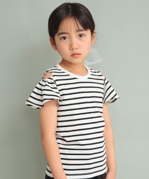 DRC branshes(ディーアールシーブランシェス)の「【WEB限定/DRC/やわらか天竺】肩あきフリル半袖Tシャツ(Tシャツ/カットソー・キッズ・その他4/ブラック/その他3/その他2/その他1/ライトグリーン/グレイッシュベージュ/ピンク・90/130/120/100/110/150/140)」の21枚目の写真