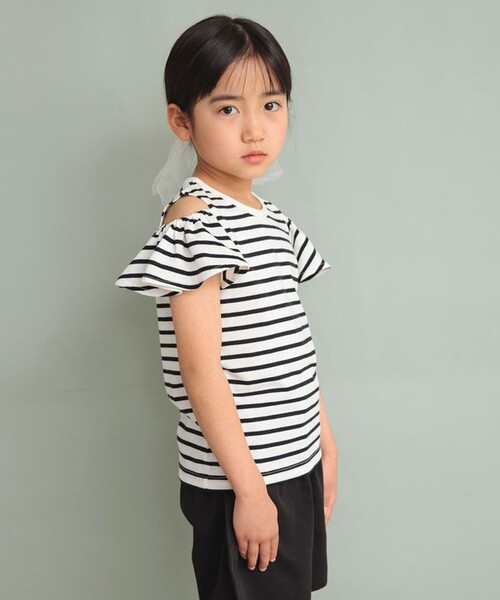 DRC branshes(ディーアールシーブランシェス)の「【WEB限定/DRC/やわらか天竺】肩あきフリル半袖Tシャツ(Tシャツ/カットソー・キッズ・その他4/ブラック/その他3/その他2/その他1/ライトグリーン/グレイッシュベージュ/ピンク・90/130/120/100/110/150/140)」の22枚目の写真