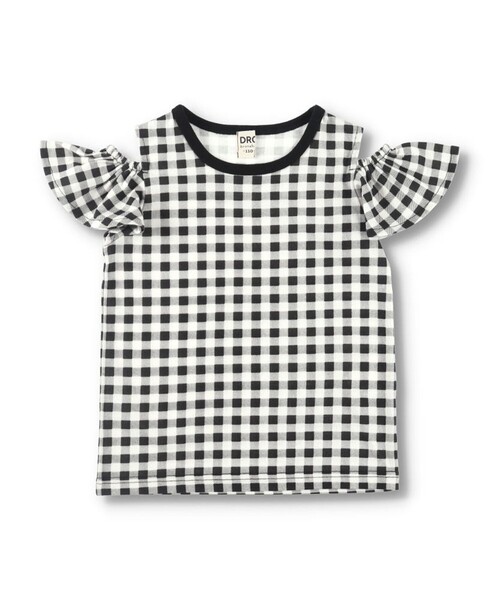 DRC branshes(ディーアールシーブランシェス)の「【WEB限定/DRC/やわらか天竺】肩あきフリル半袖Tシャツ(Tシャツ/カットソー・キッズ・その他4/ブラック/その他3/その他2/その他1/ライトグリーン/グレイッシュベージュ/ピンク・90/130/120/100/110/150/140)」の8枚目の写真