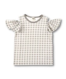 【WEB限定/DRC/やわらか天竺】肩あきフリル半袖Tシャツ