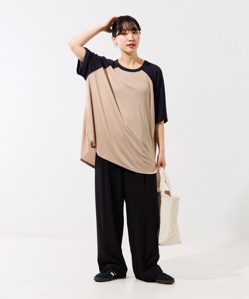 FREAK'S STORE（フリークスストア）の「限定展開　シアー ラグラン 半袖Tシャツ（Tシャツ/カットソー・レディース・オフホワイト/ブラック/レッド/ベージュ・ﾌﾘ-）」の21枚目の写真