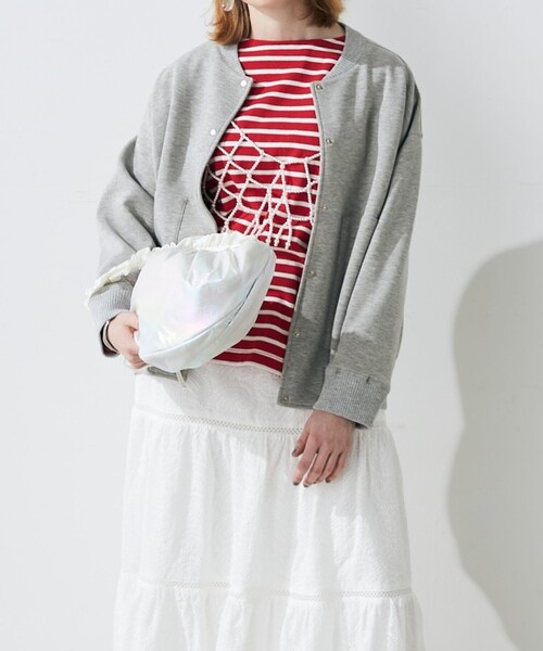 fredy emue(フレディエミュ)の「ソフトパテッドシャーリングショルダーバッグ(ショルダーバッグ・レディース・ブロンズ/ホワイト系その他2/ブラック・FREE)」の17枚目の写真