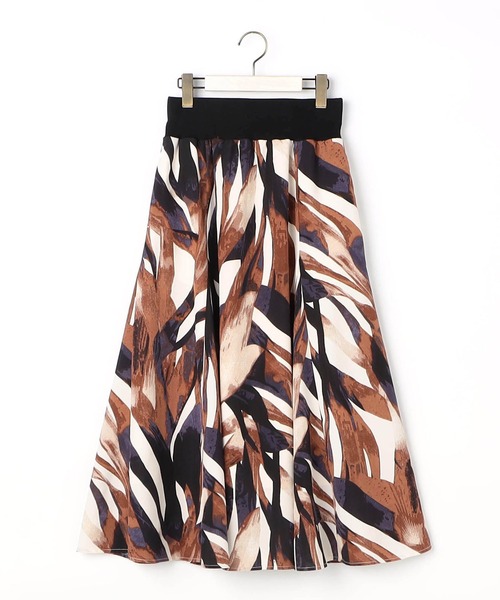 NICOLE white（ニコルホワイト）の「柄デシン ウエストリブ フレアスカート（スカート・レディース・その他4/その他1/その他2/その他3/その他5・FREE）」の9枚目の写真