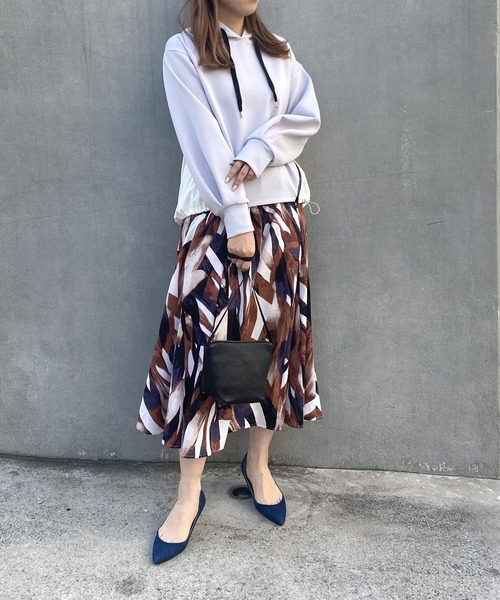 NICOLE white（ニコルホワイト）の「柄デシン ウエストリブ フレアスカート（スカート・レディース・その他4/その他1/その他2/その他3/その他5・FREE）」の20枚目の写真