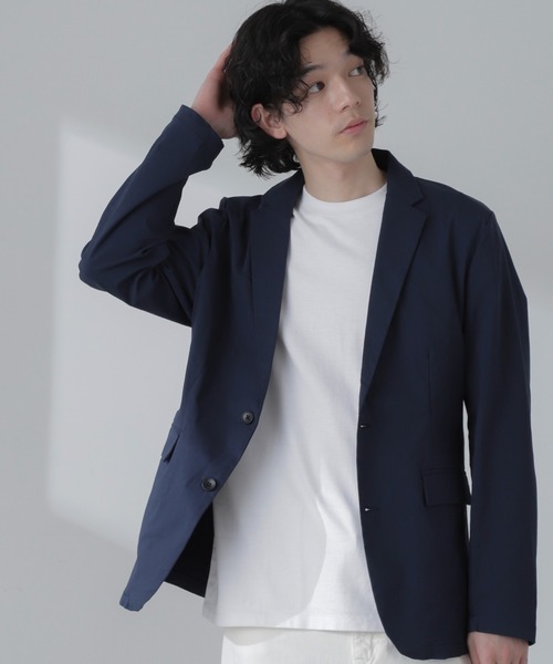 NANO universe（ナノユニバース）の「3D LABO ハイストレッチジャケット(セットアップ可)（テーラードジャケット・メンズ・ブラック/ネイビー/カーキ・L/M/S）」の3枚目の写真