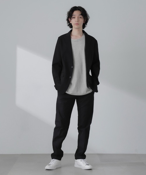 NANO universe（ナノユニバース）の「3D LABO ハイストレッチジャケット(セットアップ可)（テーラードジャケット・メンズ・ブラック/ネイビー/カーキ・L/M/S）」の21枚目の写真