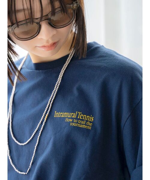 Ungrid（アングリッド）の「バックロゴプリントTee（Tシャツ/カットソー・レディース・ネイビー/ピンク/オフホワイト・FREE）」の10枚目の写真