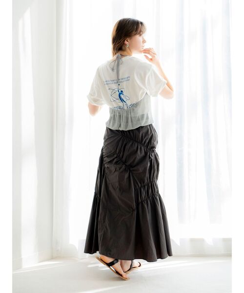 Ungrid（アングリッド）の「バックロゴプリントTee（Tシャツ/カットソー・レディース・ネイビー/ピンク/オフホワイト・FREE）」の22枚目の写真