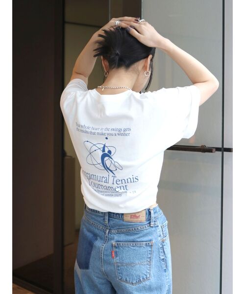 Ungrid（アングリッド）の「バックロゴプリントTee（Tシャツ/カットソー・レディース・ネイビー/ピンク/オフホワイト・FREE）」の18枚目の写真