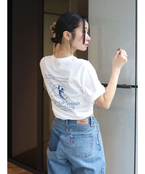 Ungrid（アングリッド）の「バックロゴプリントTee（Tシャツ/カットソー・レディース・ネイビー/ピンク/オフホワイト・FREE）」の19枚目の写真