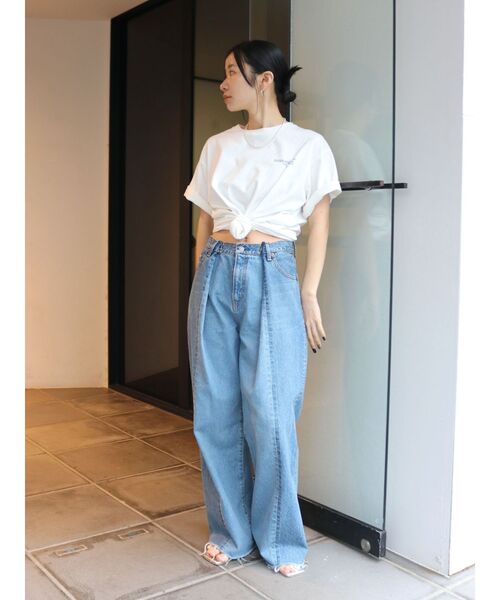 Ungrid（アングリッド）の「バックロゴプリントTee（Tシャツ/カットソー・レディース・ネイビー/ピンク/オフホワイト・FREE）」の20枚目の写真