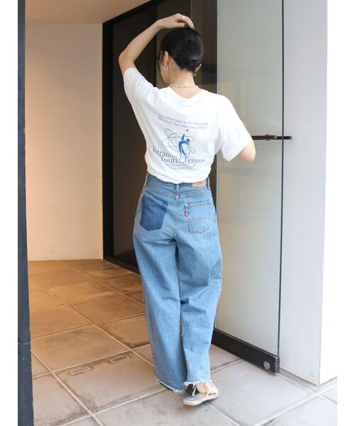 Ungrid（アングリッド）の「バックロゴプリントTee（Tシャツ/カットソー・レディース・ネイビー/ピンク/オフホワイト・FREE）」の21枚目の写真