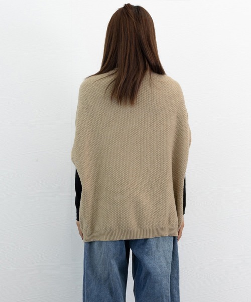 Miniministore(ミニミニストア)の「ニットベスト ジレ タートルネック重ね着(ベスト・レディース・ライトブラウン/ブラック/ライトベージュ/レッド・FREE)」の17枚目の写真